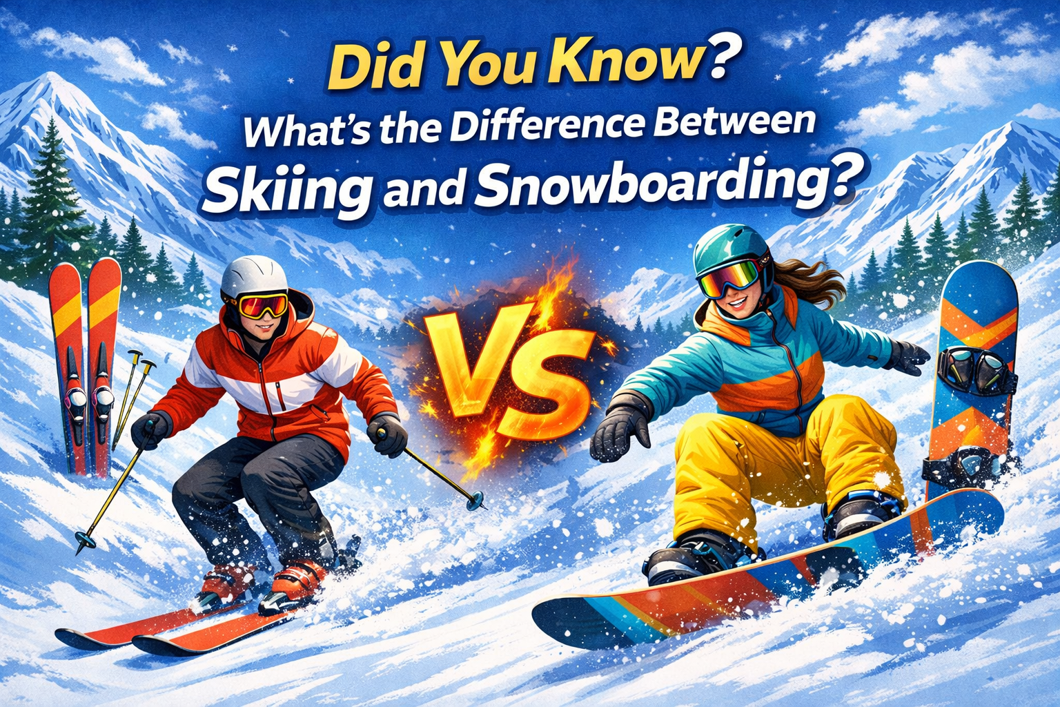 สกี vs สโนว์บอร์ด: ต่างกันแค่ท่าทาง หรือคนละโลกกันแน่